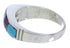 Southwest Turquoise Multicolor Sterling Silver Ring Size 8-1/2 JX37923